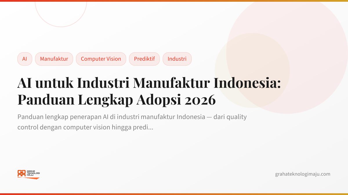 AI untuk Industri Manufaktur Indonesia: Panduan Lengkap Adopsi 2026