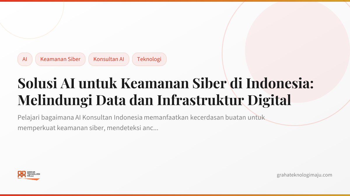 Solusi AI untuk Keamanan Siber di Indonesia: Melindungi Data dan Infrastruktur Digital