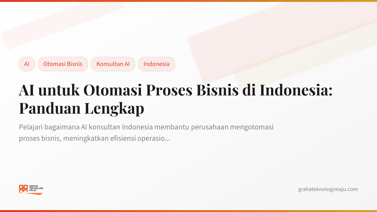 AI untuk Otomasi Proses Bisnis di Indonesia: Panduan Lengkap