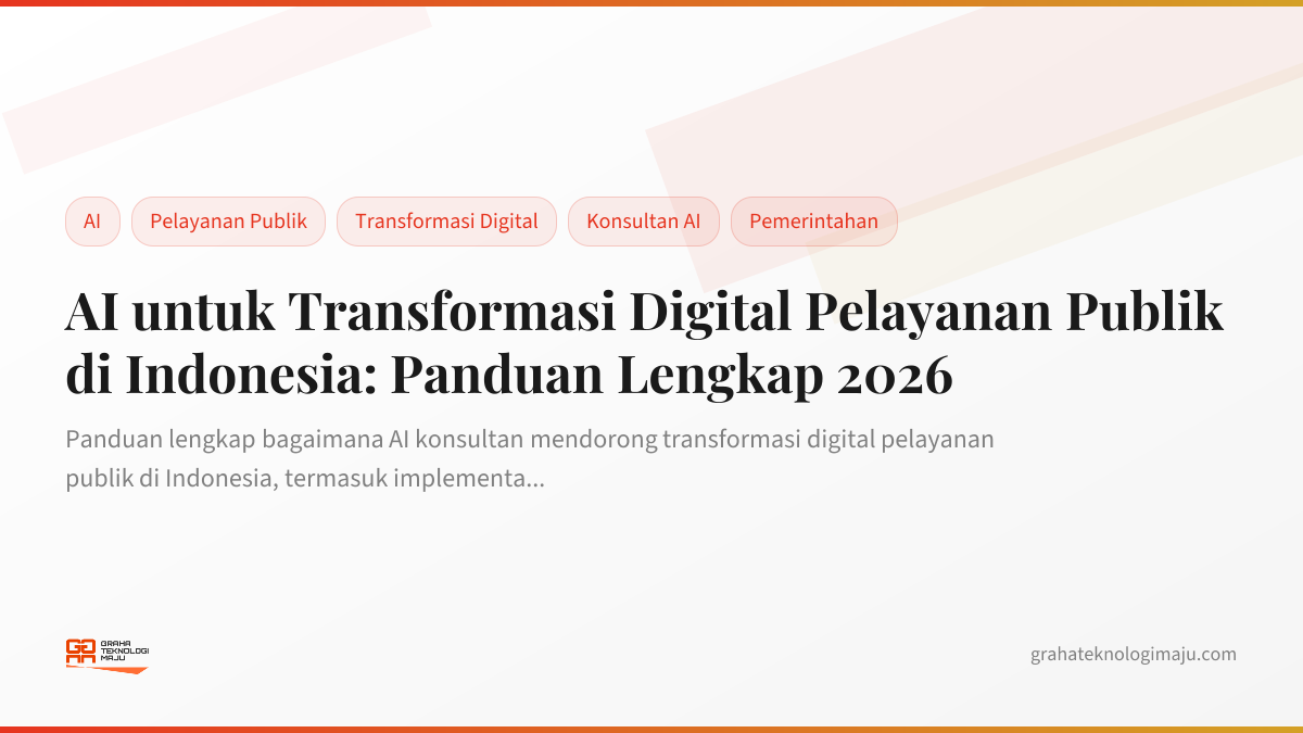 AI untuk Transformasi Digital Pelayanan Publik di Indonesia: Panduan Lengkap 2026