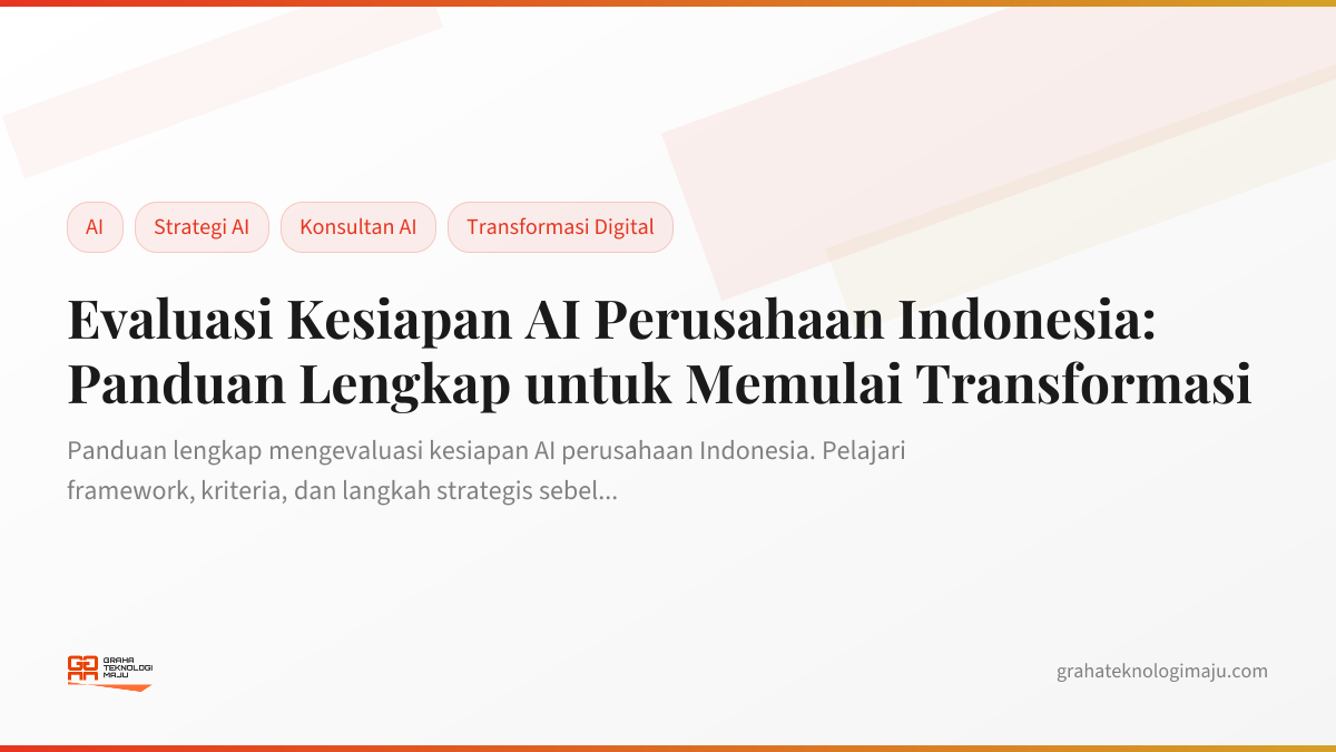 Evaluasi Kesiapan AI Perusahaan Indonesia: Panduan Lengkap untuk Memulai Transformasi