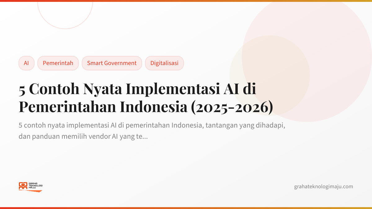 5 Contoh Nyata Implementasi AI di Pemerintahan Indonesia (2025-2026)