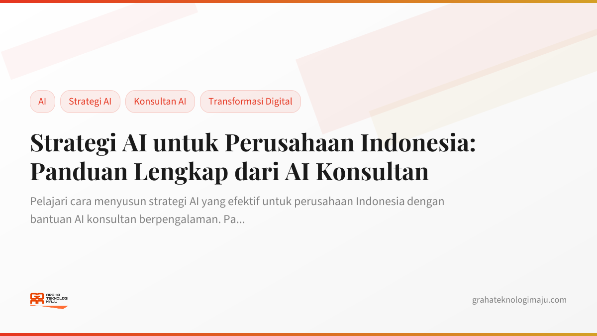 Strategi AI untuk Perusahaan Indonesia: Panduan Lengkap dari AI Konsultan