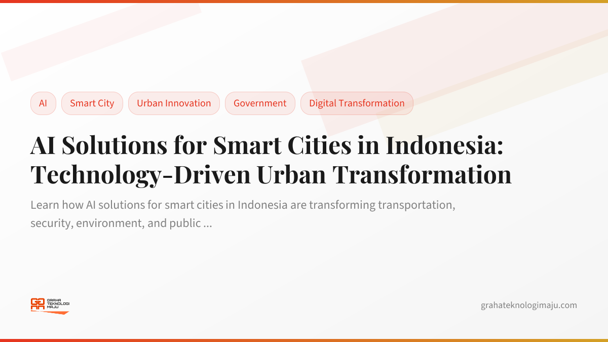 AI Solutions for Smart Cities in Indonesia: Technology-Driven Urban Transformation