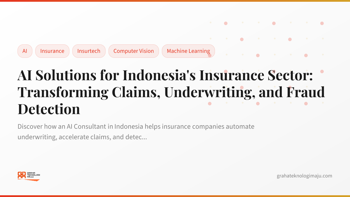 AI Solutions for Indonesia's Insurance Sector: Transforming Claims, Underwriting, and Fraud Detection
