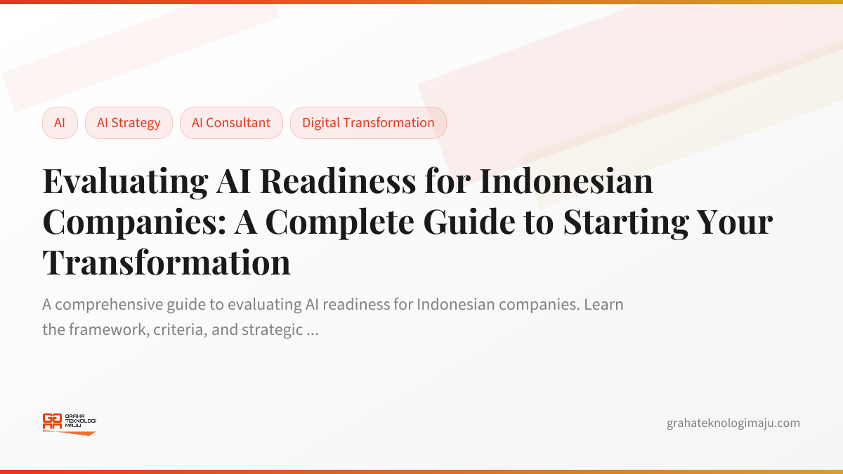 Evaluating AI Readiness for Indonesian Companies: A Complete Guide to Starting Your Transformation