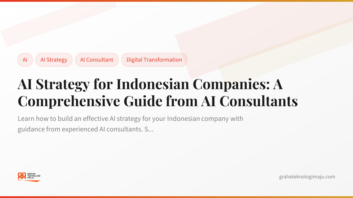 AI Strategy for Indonesian Companies: A Comprehensive Guide from AI Consultants