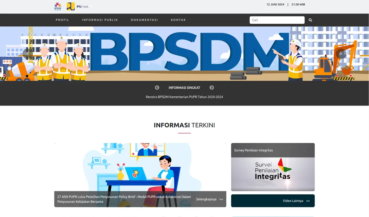 BPSDM PUPR Website